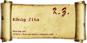 Kőnig Zita névjegykártya